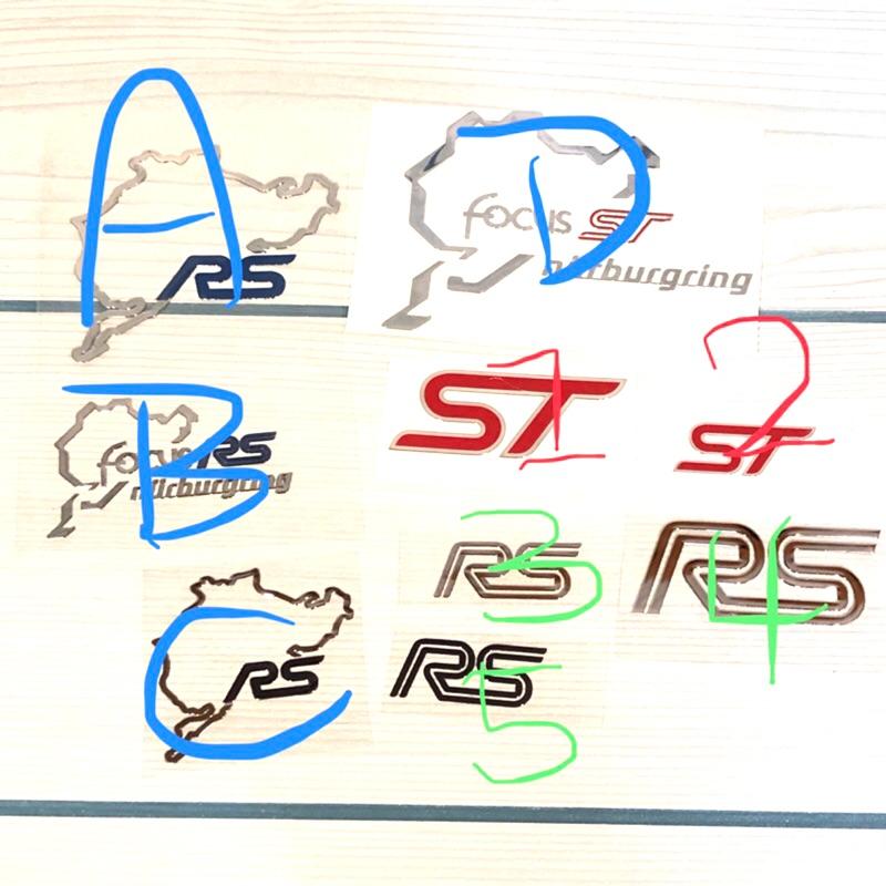 Ford Focus RS ST 金屬 車貼 mk2 mk2.5 mk3 mk3.5 mk4 車用 貼紙 紐博格林賽道-細節圖3