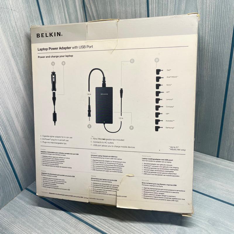 庫存新品 車用 家用 兩用 Belkin 90W 電源 變壓器 適配器-細節圖2