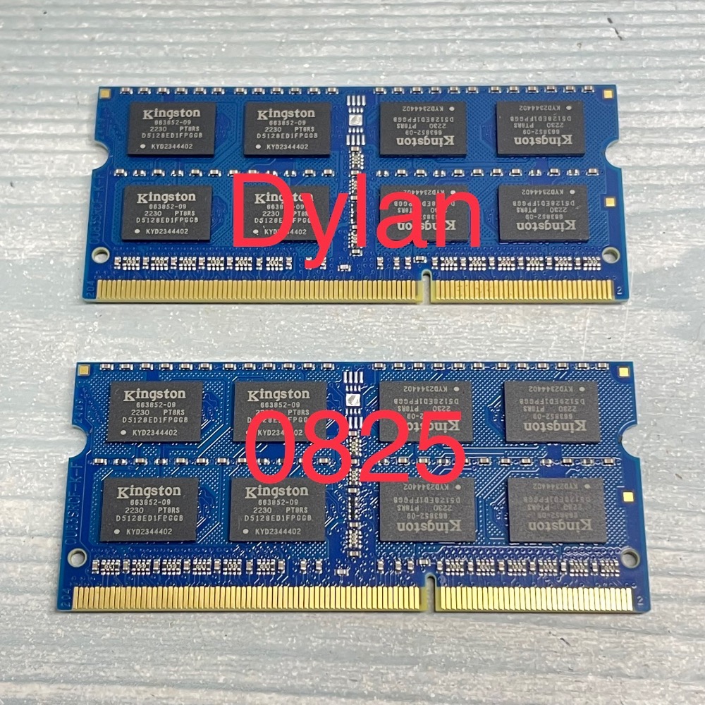 實拍 二手良品 近全新 金士頓 筆電用 DDR3L 1600 8G 1.35V Kingston 8Gx2=16G-細節圖3