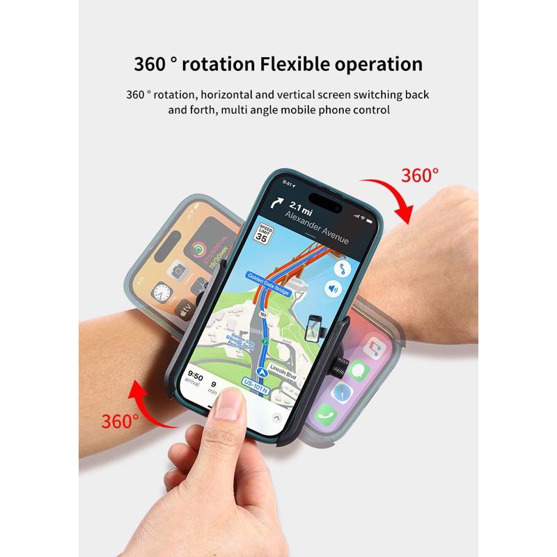 全新 實拍 手機 腕帶 臂帶 臂套 腕套 手機架 支架 可旋轉-細節圖5