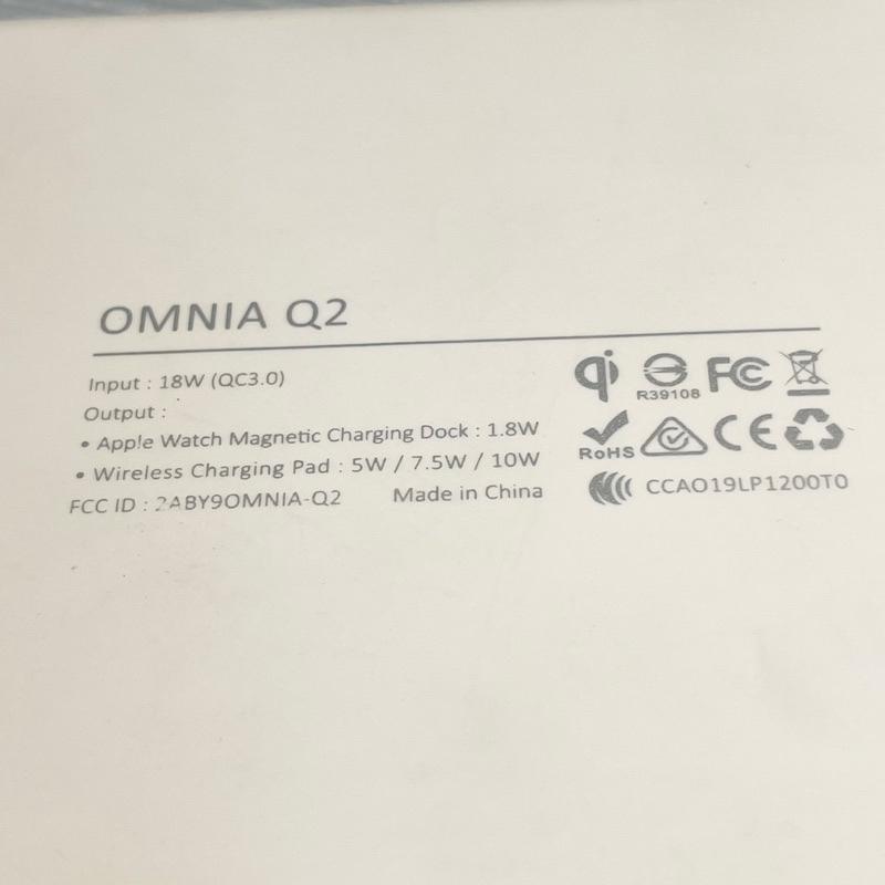 二手良品 ADAM 亞果元素 OMNIA Q2 二合一 無線 充電器 充電盤 Apple watch iPhone-細節圖5