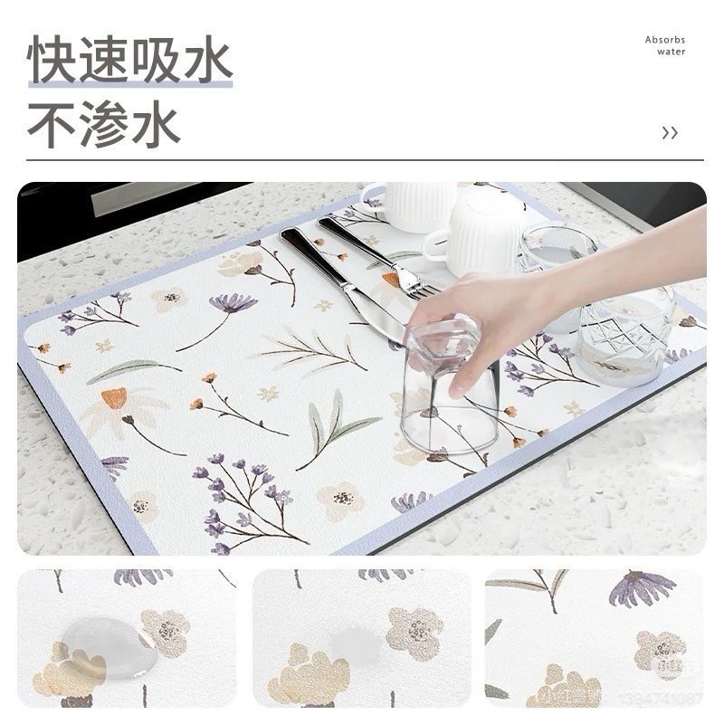 小清新硅藻土隔熱瀝水墊-細節圖5