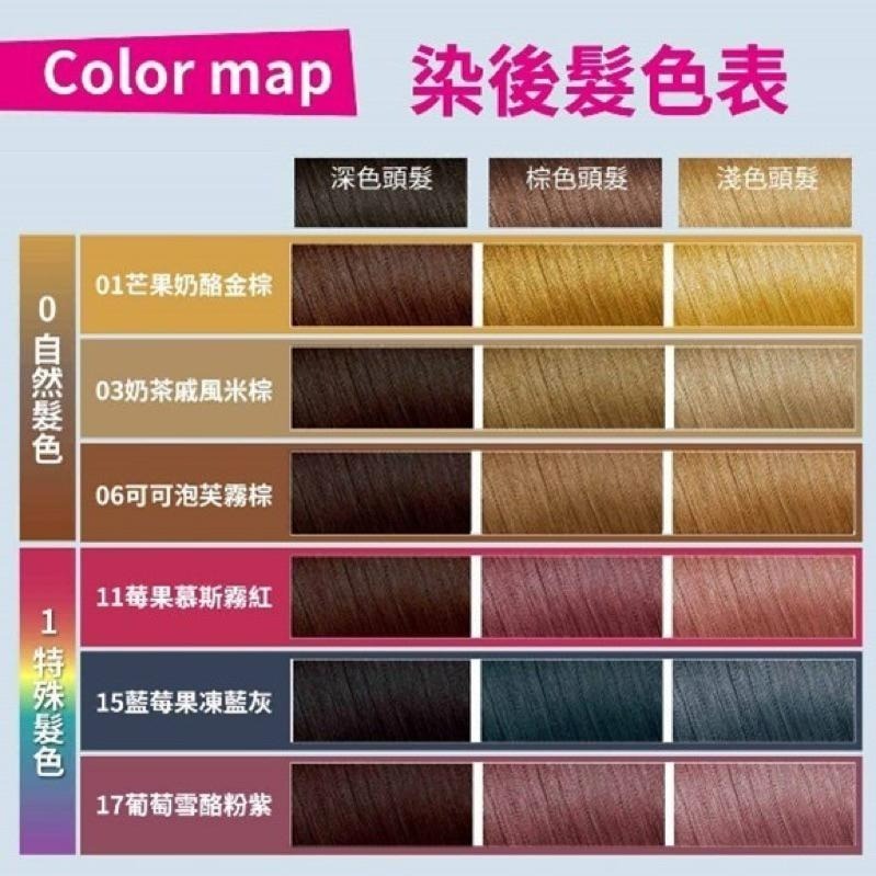 【卡樂芙】泡沫染髮劑(金棕/米棕/霧棕/藍灰/葡紫/霧紅) 6色 現貨-細節圖3