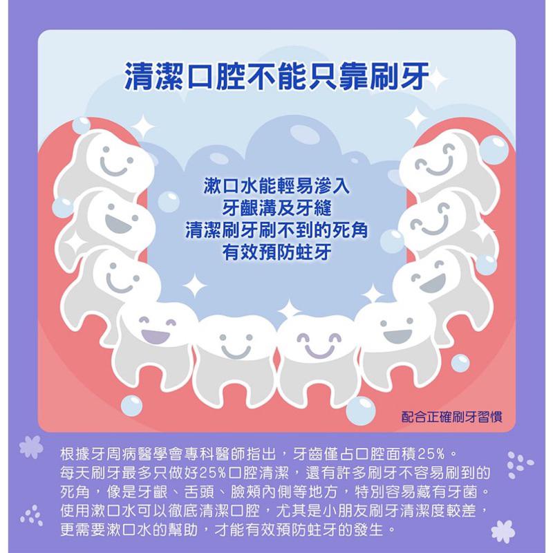 【德恩奈】兒童 防蛀漱口水 葡萄口味  500ml 買ㄧ送一 超值組合-細節圖4