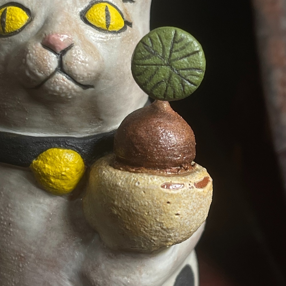 陶瓷招財貓雕塑-山烏龜-細節圖2