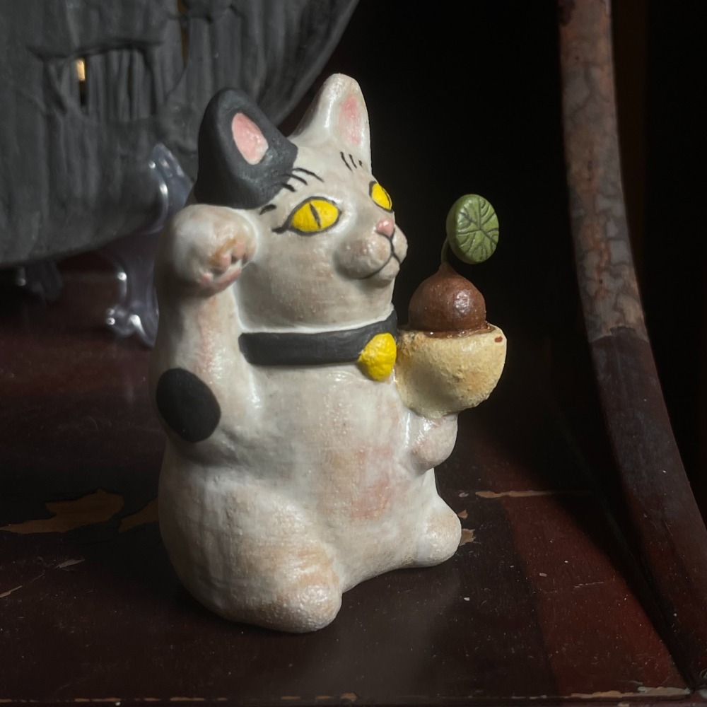 陶瓷招財貓雕塑-山烏龜-細節圖3