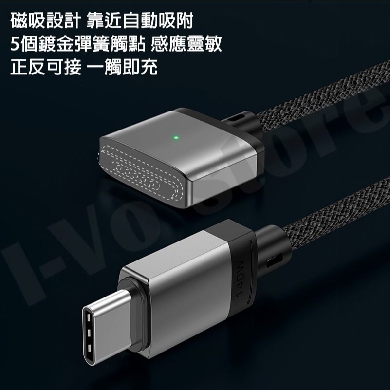 MagSafe 3磁吸充電線 適用Macbook快充【現貨】PD3.1快充線 Type-C to Magsafe 3-細節圖4