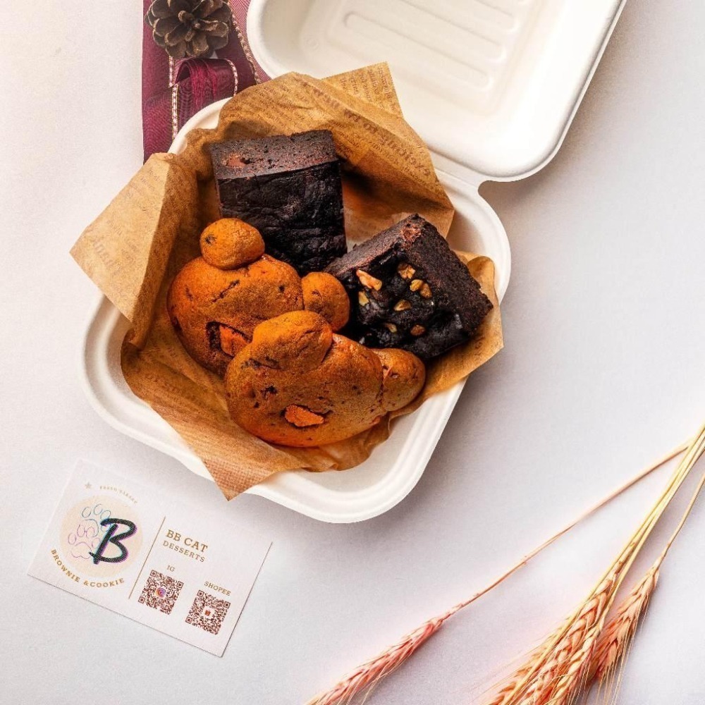 🖤OREO 布朗尼 最不甜! 🐈BB貓甜點 減糖 健康 低糖 65g Oreo Brownie-細節圖3