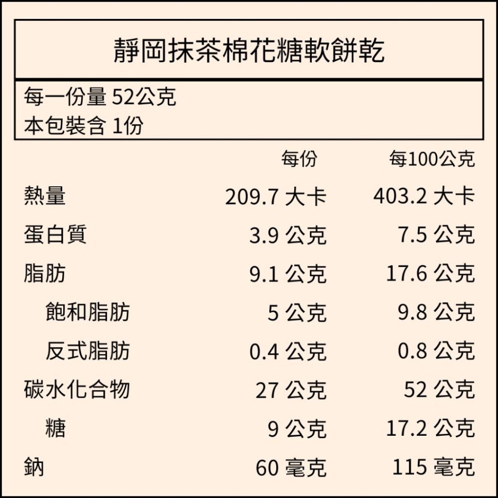 🍀靜岡抹茶棉花糖 軟餅乾 最不甜! 🐈BB貓甜點 健康 減糖 低糖 52g Macha Cookie-細節圖7