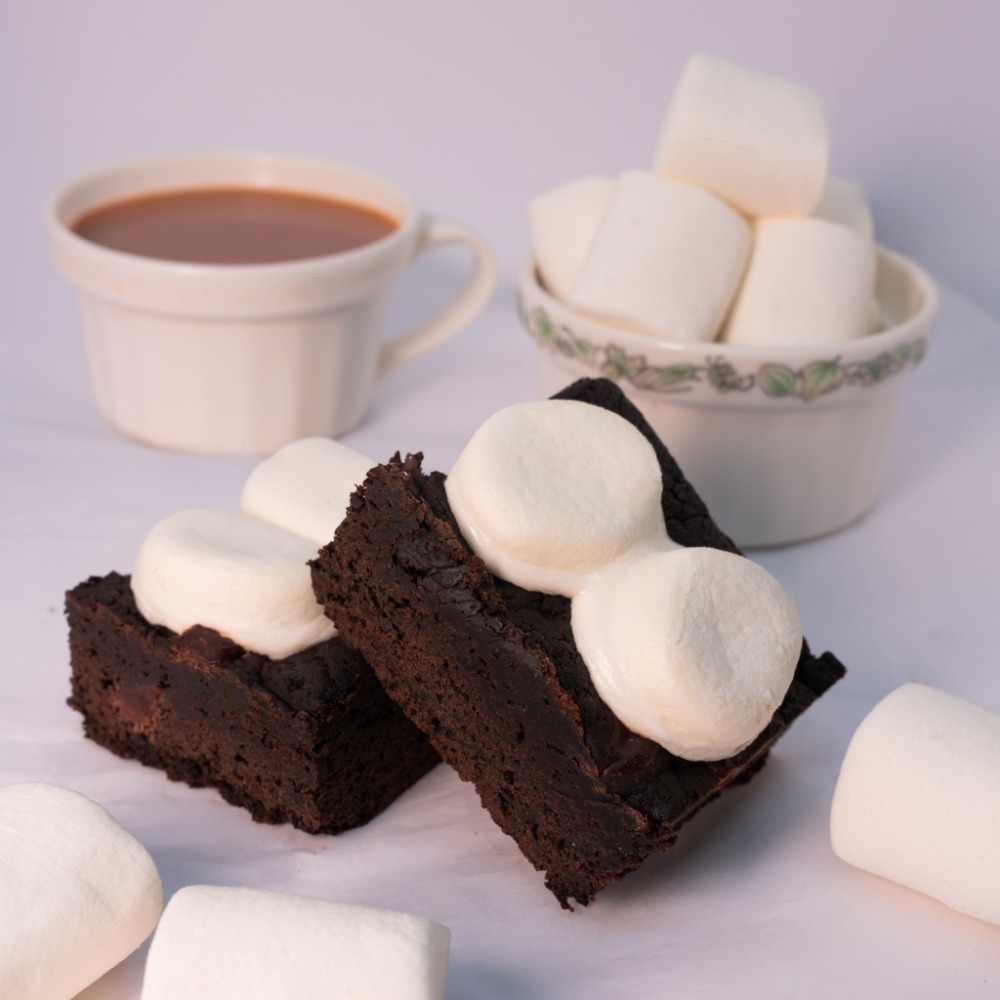 💮棉花糖 布朗尼 最不甜! 🐈BB貓甜點 健康 減糖 苦甜 58g Marshmallow Brownie-規格圖8