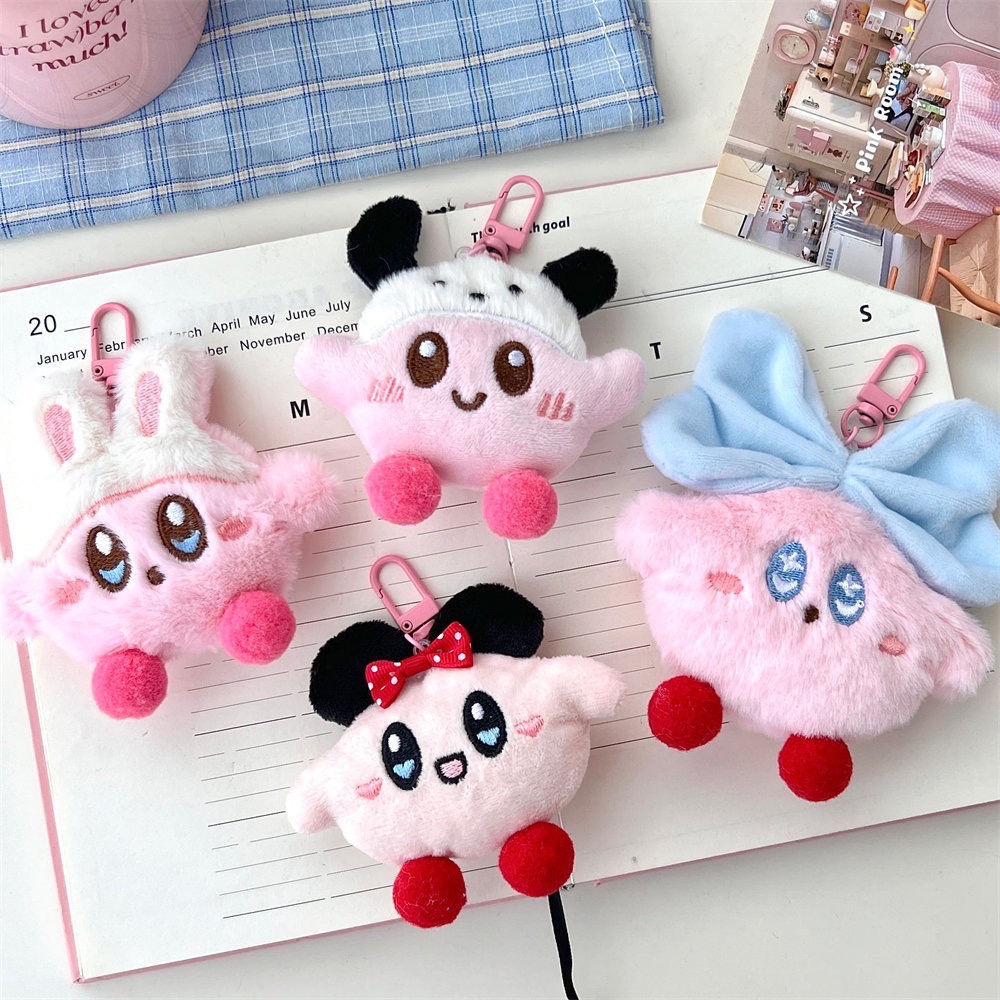 💕芊奇百趣💕可愛星之卡比戴帽子 吊飾 掛件 鑰匙圈-細節圖4