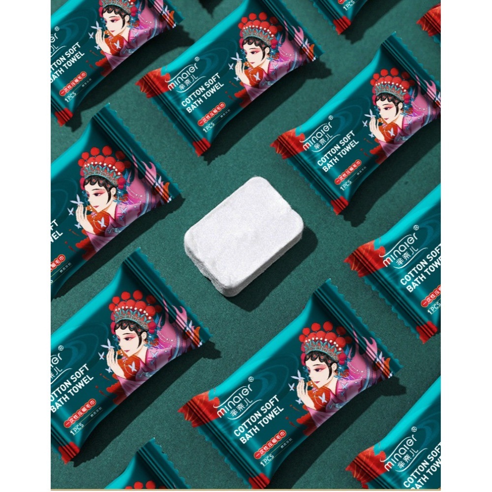 【台灣現貨】一次性洗臉巾 羋奈兒壓縮毛巾 洗臉巾 潔面巾 糖果包免洗毛巾 清潔紙巾 免洗壓縮出差旅行毛巾 攜帶方便毛巾-細節圖6