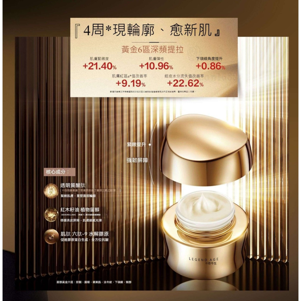 💄官方正品💄現貨24h出 傳奇今生緊緻煥顏霜30g 抗老緊膚面霜 撫平細紋精華霜 拉提緊緻 抗老精華面霜 日霜 晚霜-細節圖2