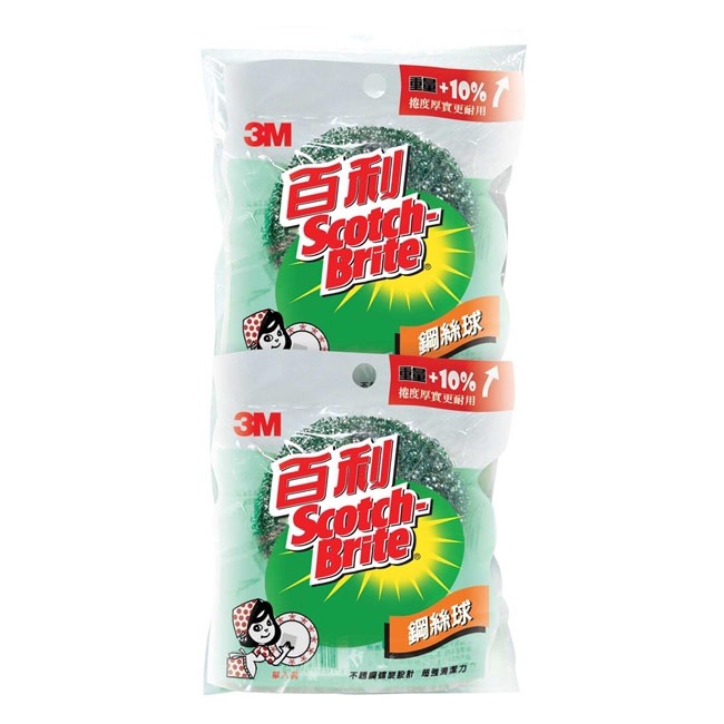 3M 百利鋼絲球重量提升版-2入裝-細節圖2
