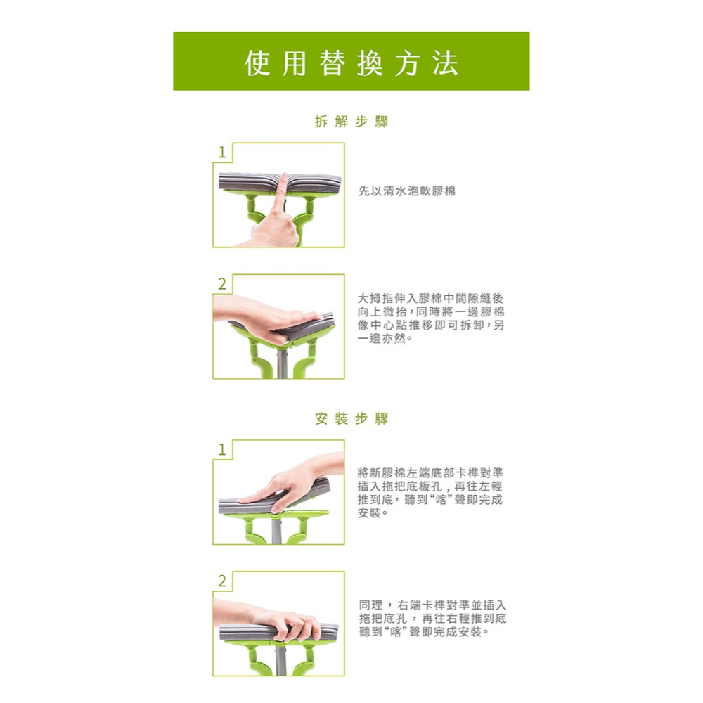 3M 百利輕巧型吸水膠棉拖把補充包(二入裝)-細節圖5