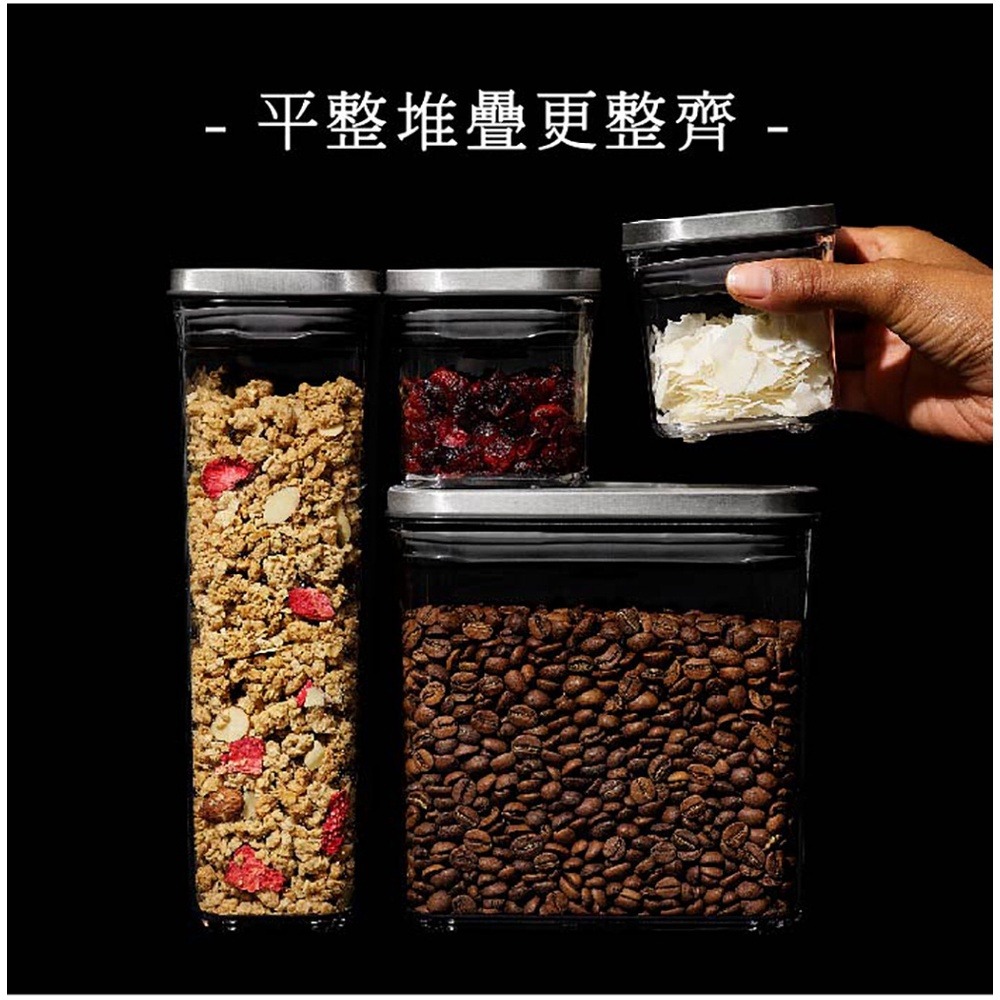 美國OXO POP 不鏽鋼按壓保鮮盒-大正方4.2L OX0201001A-細節圖6