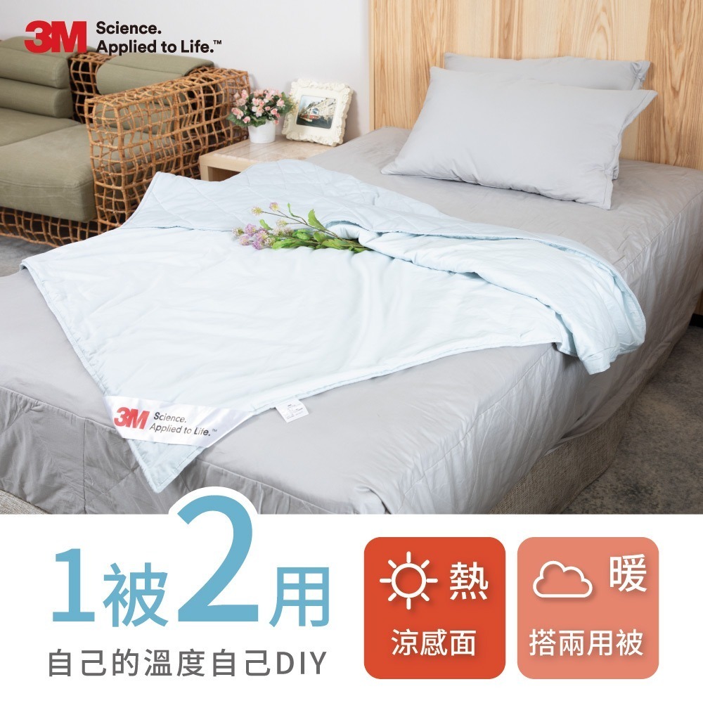 3M 升級版可水洗防蹣涼夏被-經典藍 單人/雙人可選-細節圖4