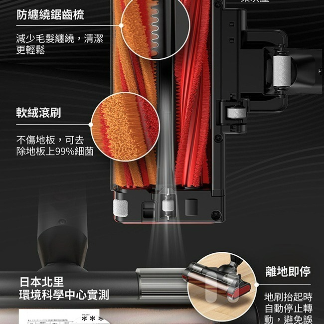 日本東芝TOSHIBA 雙滾刷真吸淨無線吸塵器 VC-CL3000XA-細節圖5