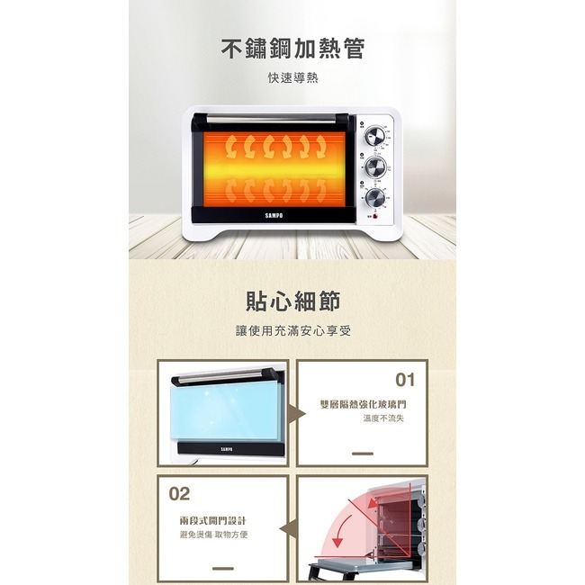 SAMPO聲寶 20公升電烤箱 KZ-XG20-細節圖8