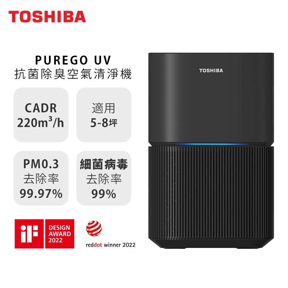 日本東芝TOSHIBA PUREGO UV抗菌除臭空氣清淨機(適用5-8坪) CAF-A400TW-H-細節圖3