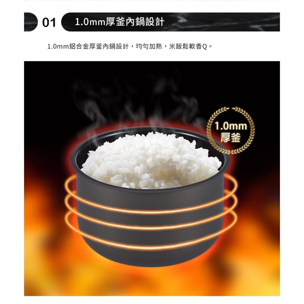 SAMPO KS-BQ18 10人份厚釜電子鍋-細節圖3