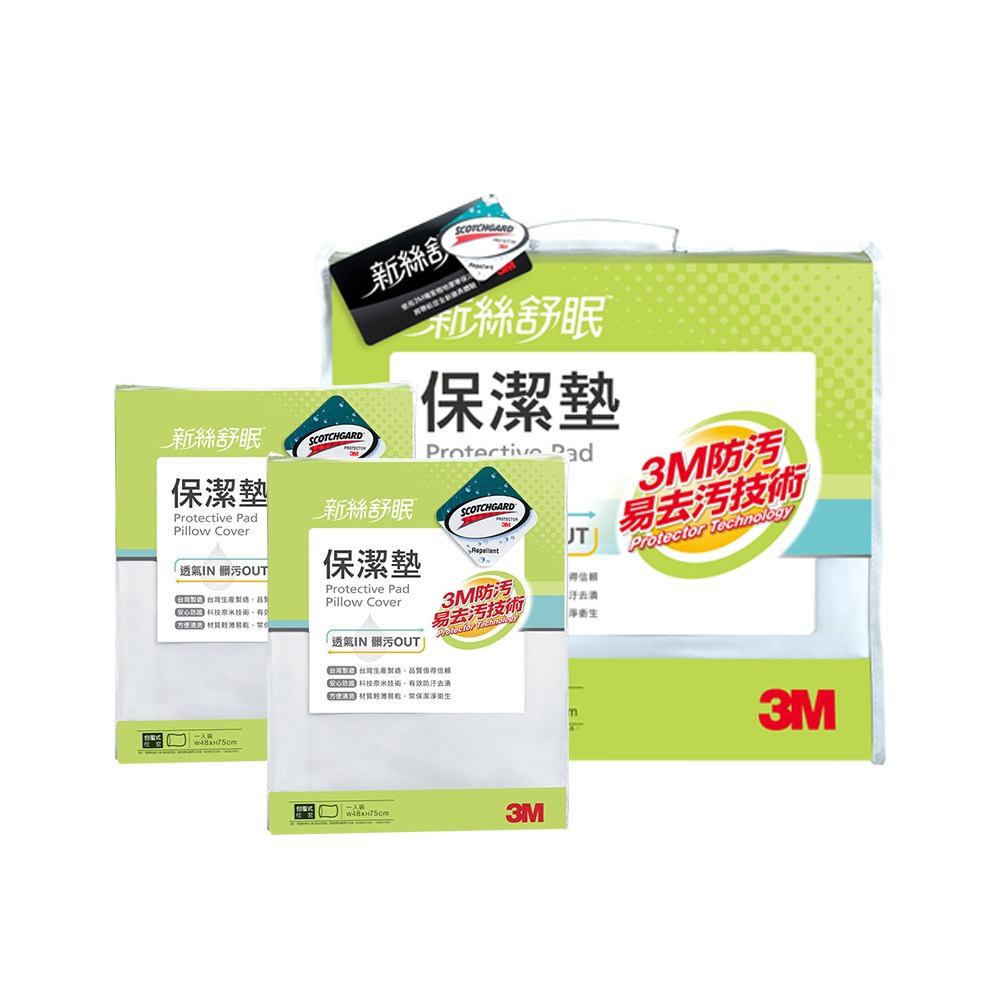 3M PD 2115 立體床包式保潔墊包套三件組(雙人床包套+枕頭套*2)-細節圖2