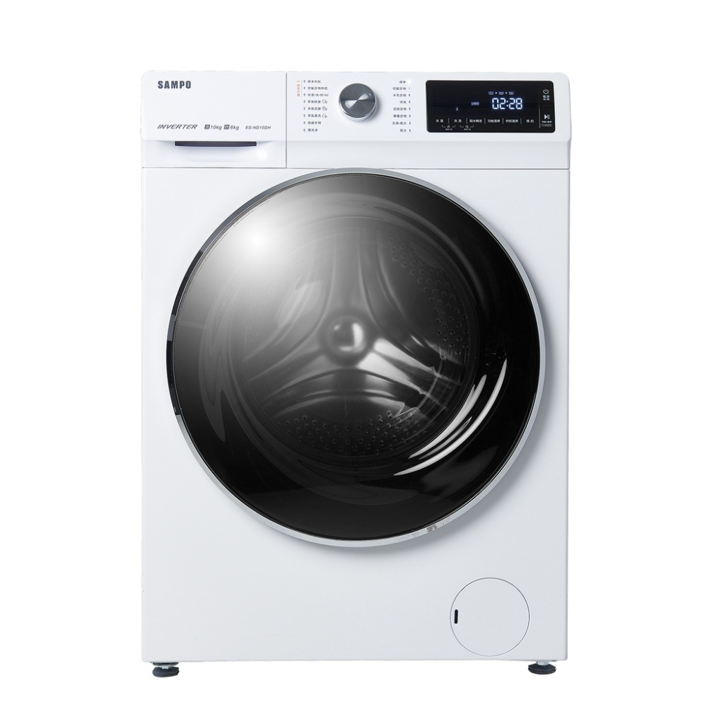 SAMPO聲寶 洗脫烘蒸四合一滾筒變頻洗衣機(洗10KG/烘6KG) ES-ND10DH 含基本安裝 運送 回收舊機-細節圖2