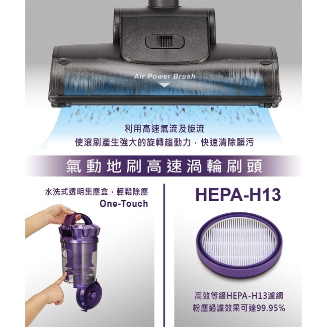 SAMPO聲寶 免紙袋吸力不減吸塵器 EC-HA40CYP-細節圖3