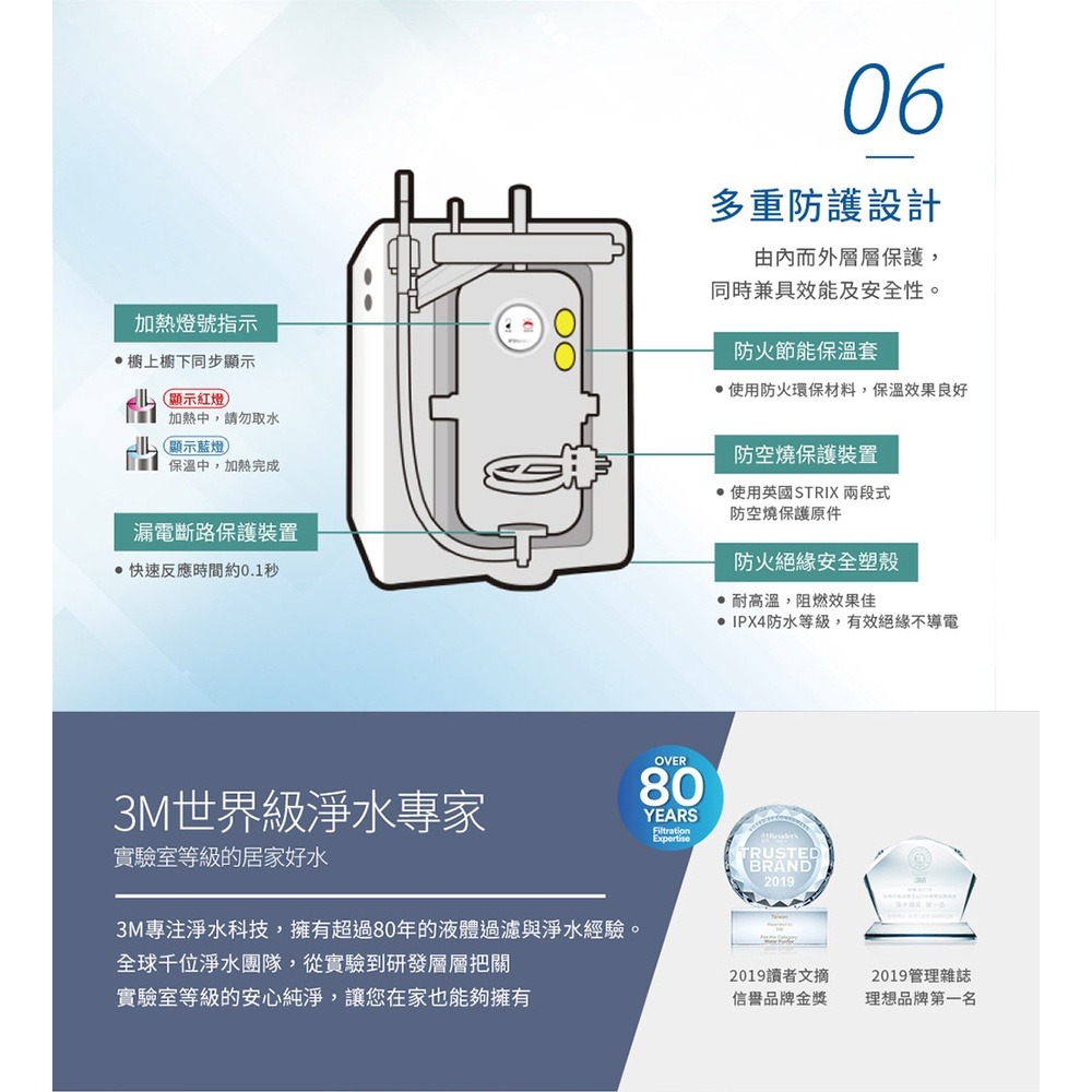 3M HEAT1000一級能效櫥下型加熱雙溫淨水組-附S004櫥下型淨水器(含原廠安裝)加贈前置樹脂系統 熱飲 熱水瓶-細節圖9