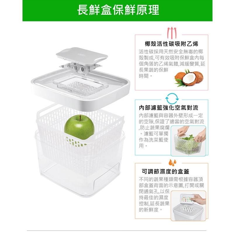 美國OXO 蔬果活性碳長鮮盒-4L 01040140-細節圖5
