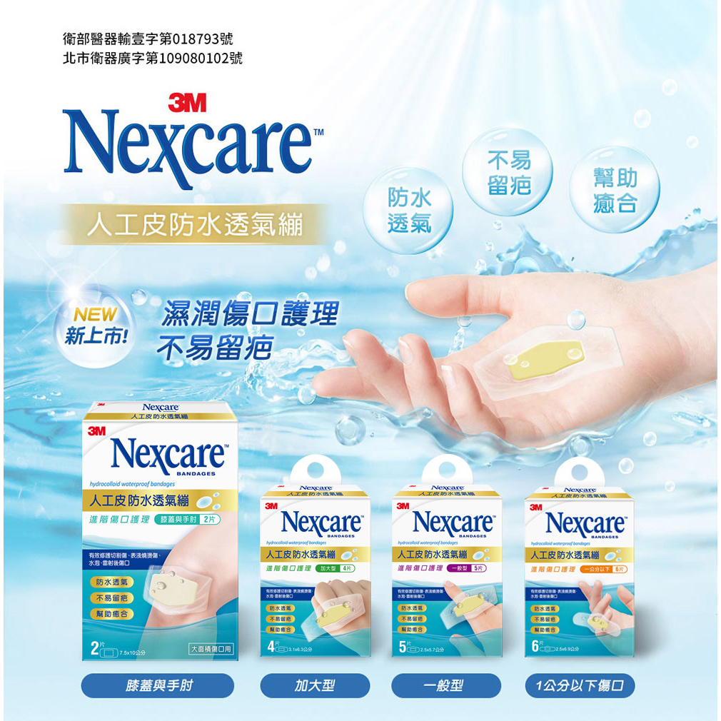 3M Nexcare 人工皮防水透氣繃(四款可選)-細節圖4