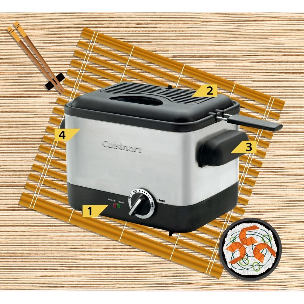 美國Cuisinart美膳雅 1.1L不鏽鋼輕巧型溫控油炸鍋 CDF-100TW-細節圖4