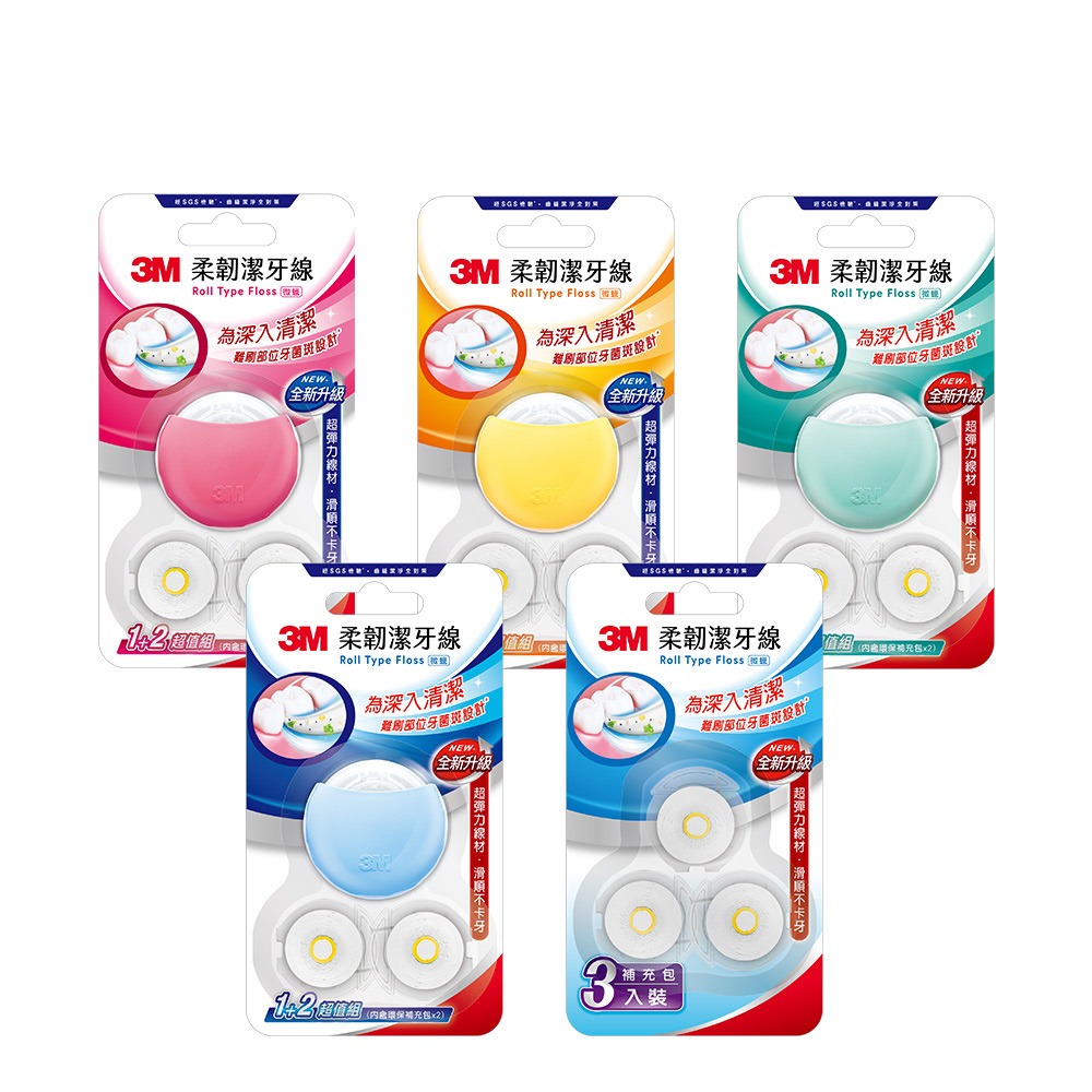 3M RTF2 柔韌潔牙線 馬卡龍造型1+2超值組-(款式任選)-細節圖2