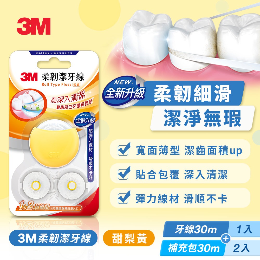 3M RTF2 柔韌潔牙線 馬卡龍造型1+2超值組-(款式任選)-規格圖2