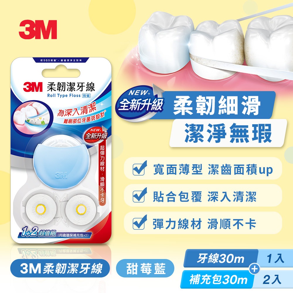 3M RTF2 柔韌潔牙線 馬卡龍造型1+2超值組-(款式任選)-規格圖2