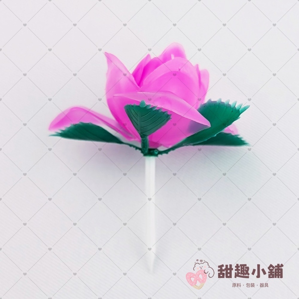 蛋糕裝飾用 塑膠花 玫瑰花 假花 拜拜 過年 (100入/包)-細節圖2