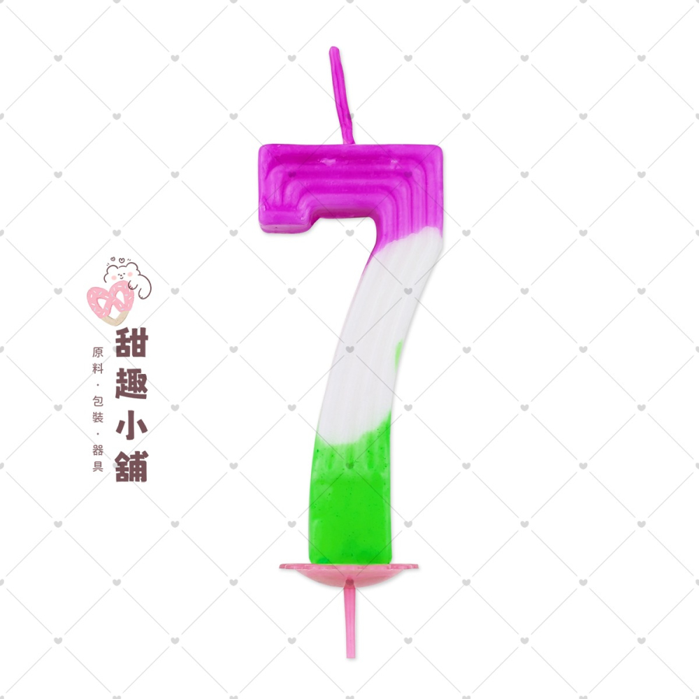 彩虹蠟燭 數字蠟燭 (0、1、2、3、4、5、6、7、8、9、？)-細節圖5