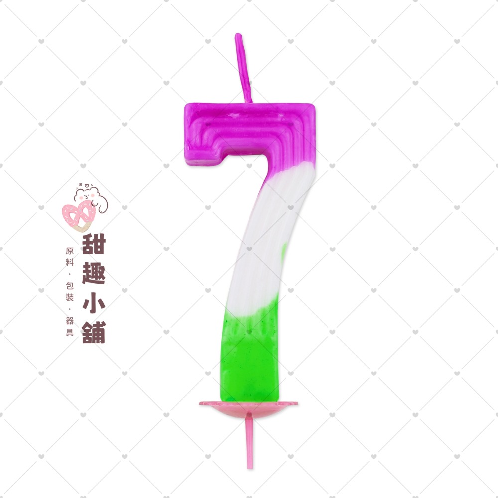 彩虹蠟燭 數字蠟燭 (0、1、2、3、4、5、6、7、8、9、？)-規格圖9