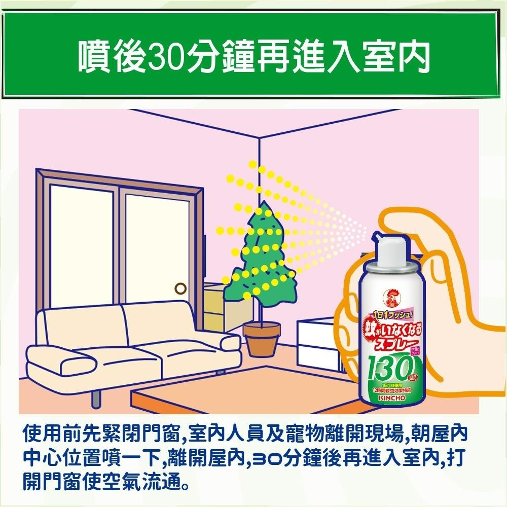 【KINCHO金鳥】室內防蚊掛片＋防蚊蠅噴霧四件任選 | 150日吊掛、130回防蚊蠅噴霧/四件-細節圖8