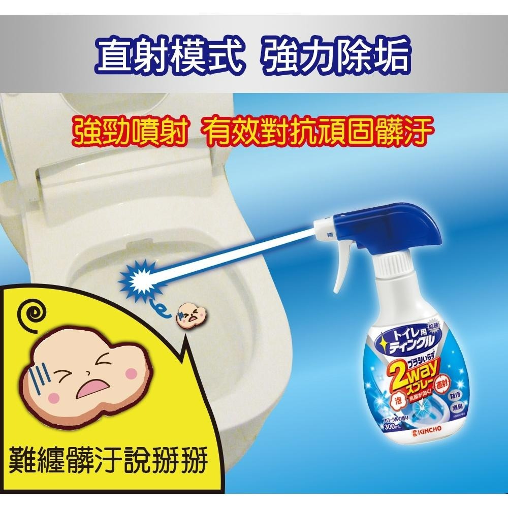 【KINCHO金鳥】馬桶強效清潔噴劑 | 馬桶直射.泡沫兩用-細節圖3