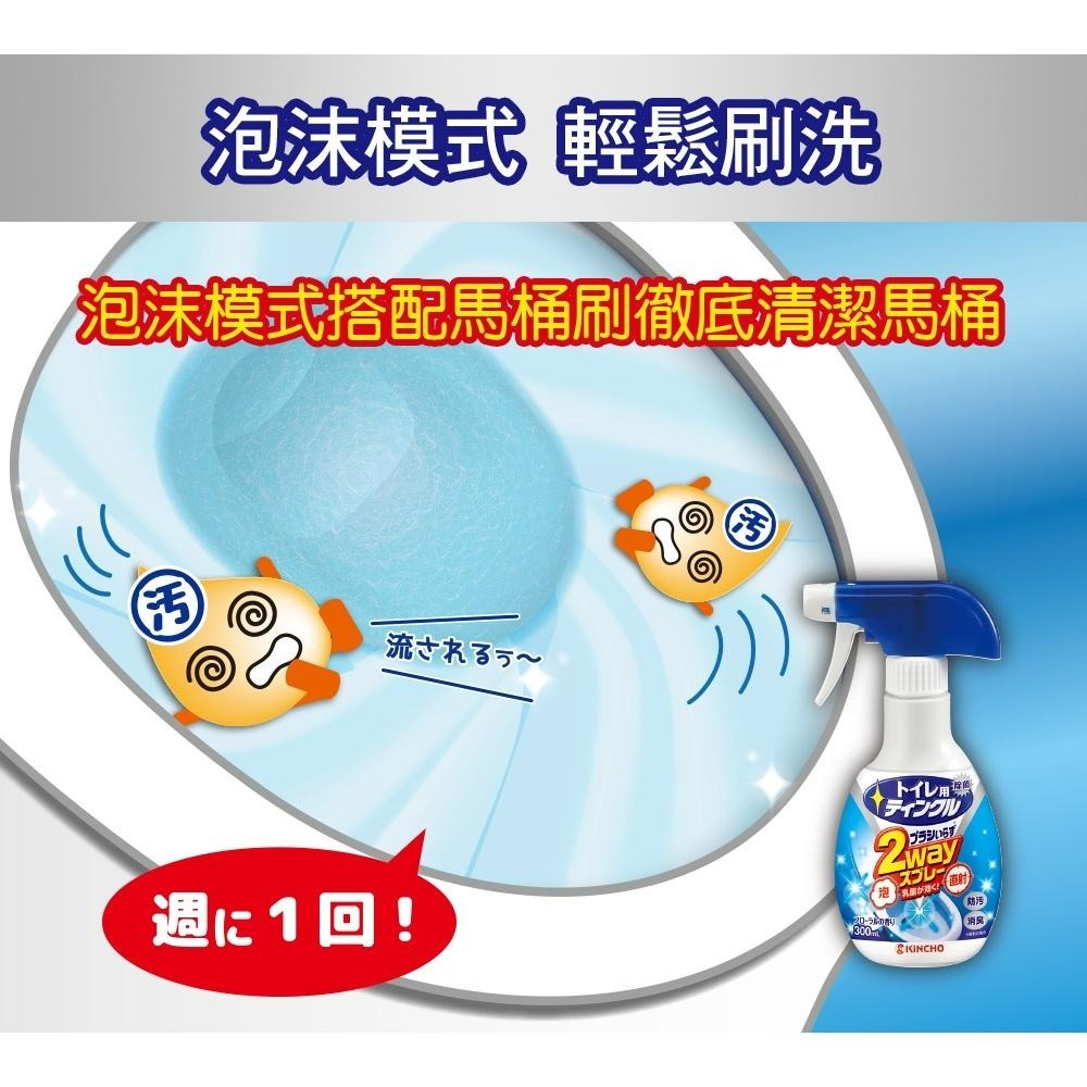 【KINCHO金鳥】馬桶強效清潔噴劑 | 馬桶直射.泡沫兩用-細節圖4