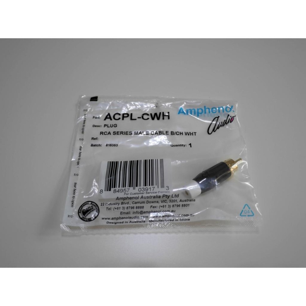 【特價】澳洲AMPHENOL 安費諾 ACPL-CWH/CRD 鍍金RCA 插頭-細節圖2