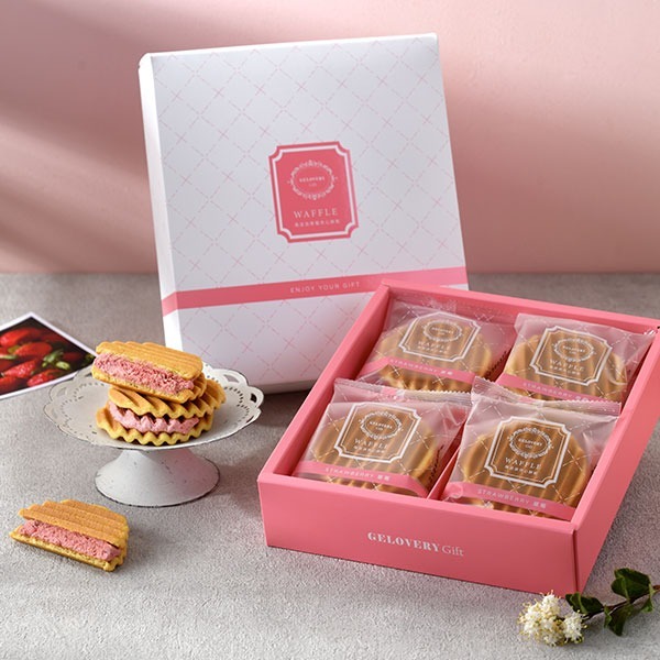 海波浪夾心餅乾  8入/盒 香草/草莓/巧克力/抹茶-細節圖3