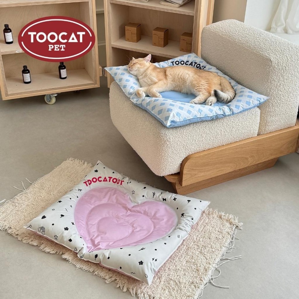 Meowmatmat TOOCAT 4色入 愛心造型 寵物冰墊-細節圖2