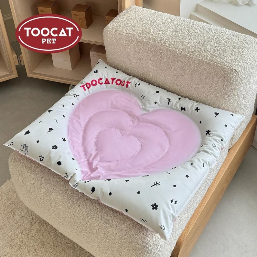 Meowmatmat TOOCAT 4色入 愛心造型 寵物冰墊-細節圖6