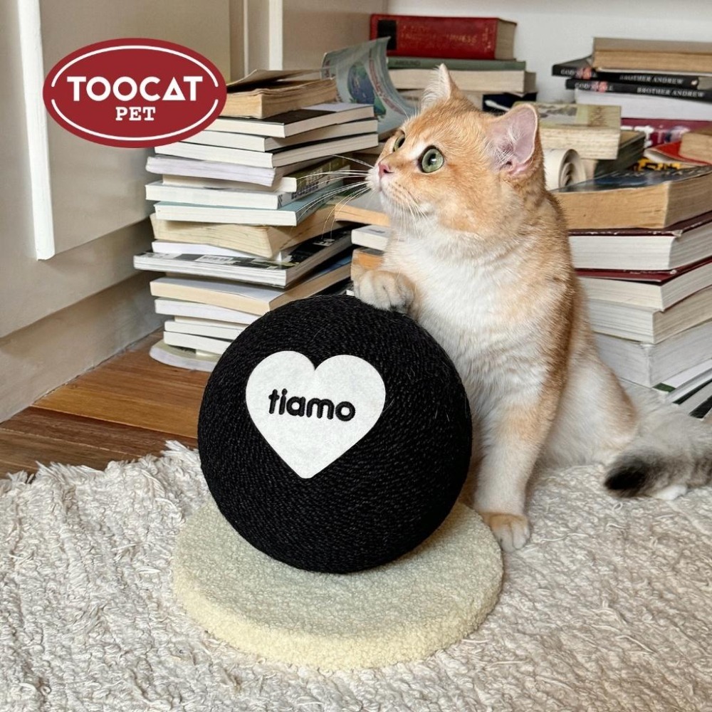 Meowmatmat TOOCAT 2色入 愛心劍麻球 貓抓板 貓玩具 磨爪-細節圖3