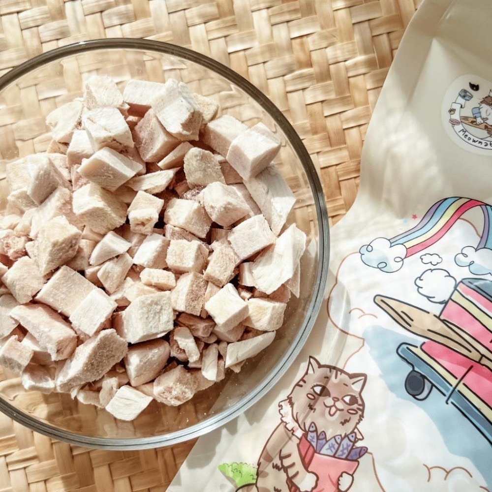 喵乜乜 250g 幼貓 | 成貓 | 全齡貓 雞肉丁凍乾  台灣產 貓 狗 低脂 凍乾 純肉 天然  無穀-細節圖2