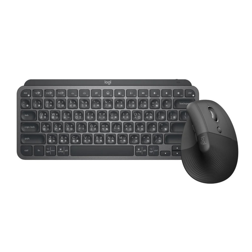 Logitech 羅技 LIFT人體工學垂直滑鼠 + MX Keys Mini 無線智能鍵盤- 黑/白/粉-規格圖1