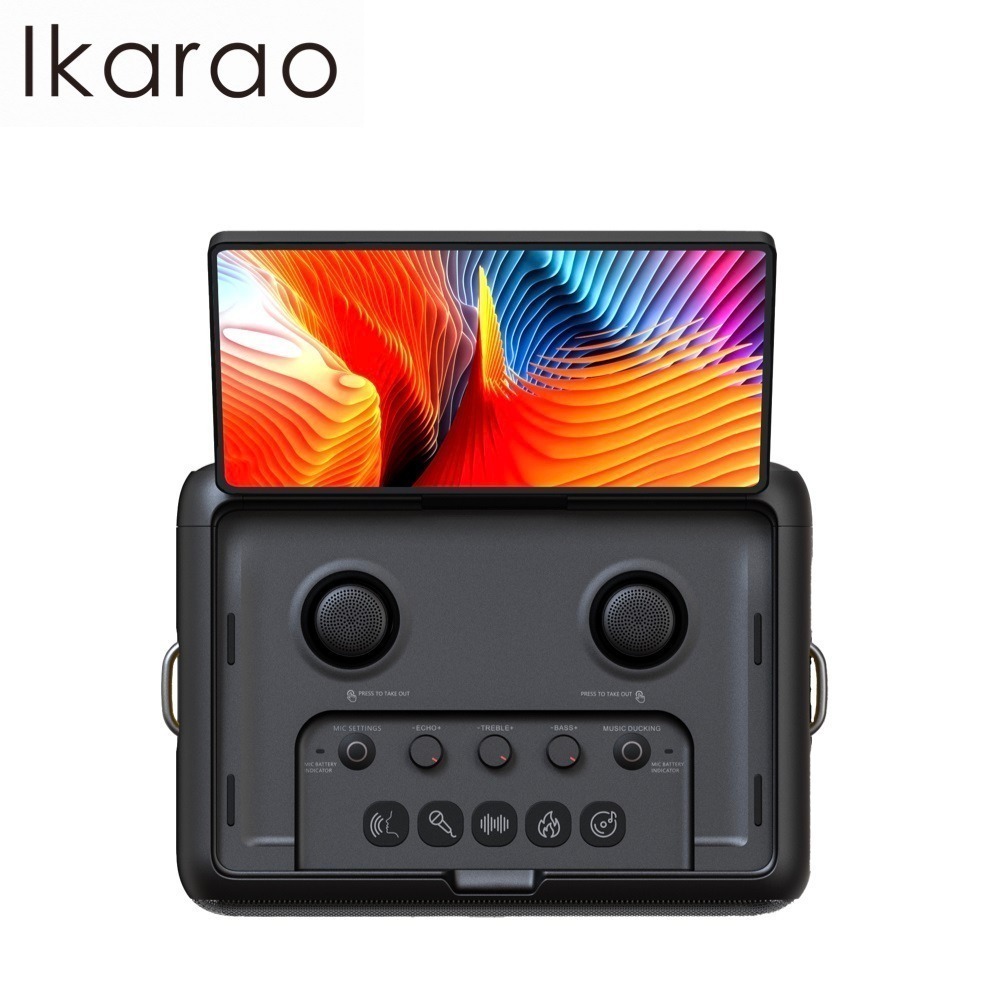 Ikarao 愛克拉 X2 一體式便攜卡拉OK機 附2支無線麥克風 公司貨-細節圖3
