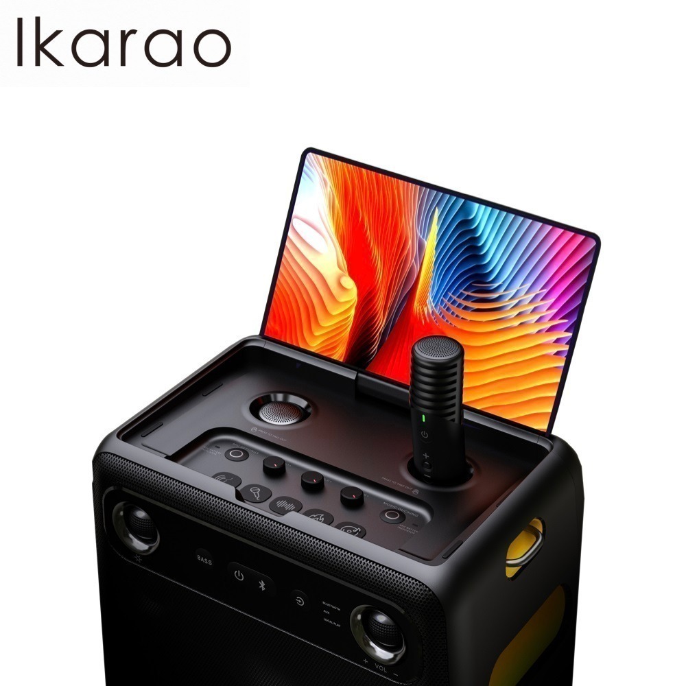 Ikarao 愛克拉 X2 一體式便攜卡拉OK機 附2支無線麥克風 公司貨-細節圖2